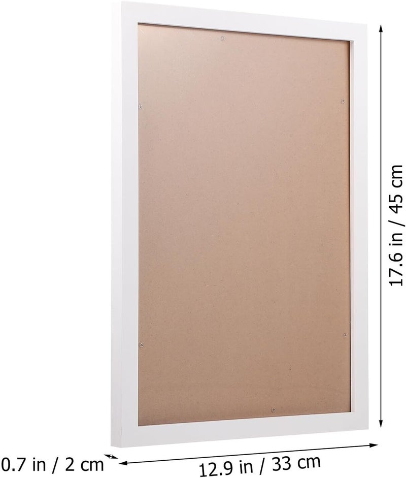 A3 White Solid Wood Wall-mounted Picture Frame Decorative Photo Holder DIY Photo Frame Adornment for Home Décor and Living Room Display - Image 2