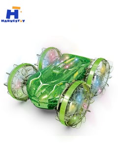 Harvestoy Amphibious Remote Control Car RC Boat with LED Lights Waterproof 4WD  Car Swimming Pool Outdoor Water Toy 360°Rotation, 180°Flip for boys girls kids  - Image 1