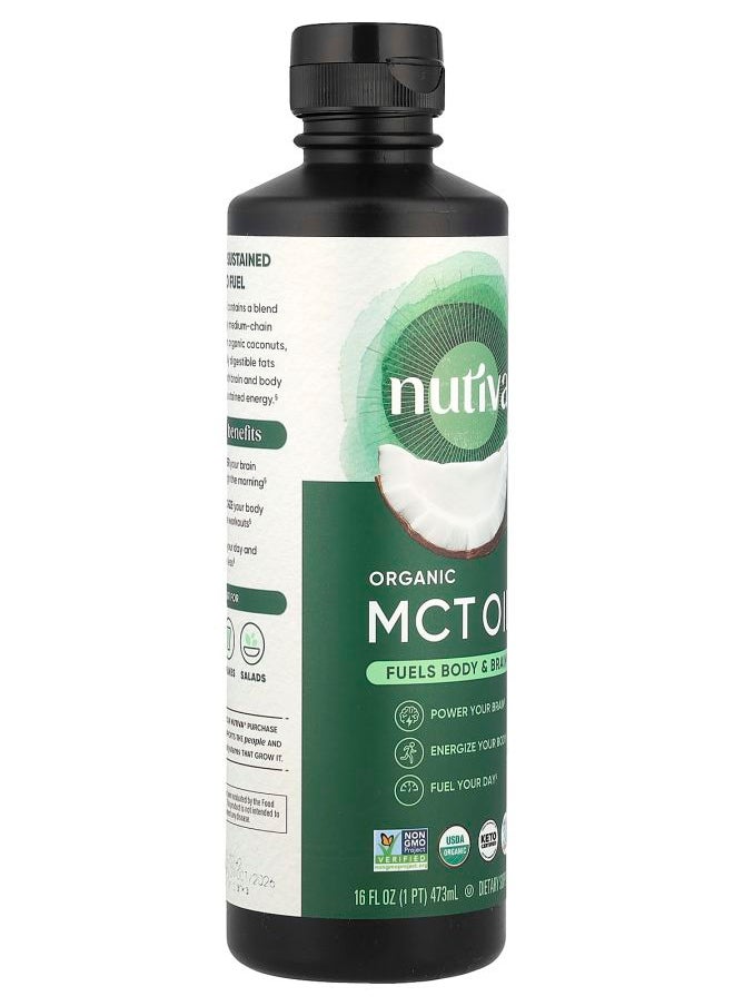 Nutiva Organic MCT Oil 16 fl oz (473 ml)  - Image 2