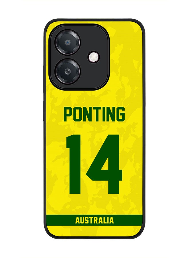 Stylizedd For Oppo A5i Case,Slim fit Camera Protection, Shockproof Thin Phone cover  - Australia Ricky Ponting, Jersey No 14