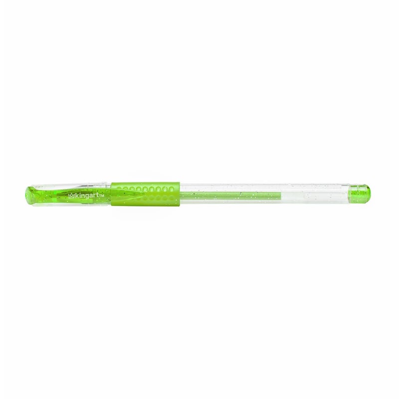 KINGART Green Tones Rollerball Gel Pens, Set of 24 Colors, XL Ink Cartridge - More Ink, All Ages, Writing, Coloring, Doodling, Scrapbooking, Journaling & More - Image 3