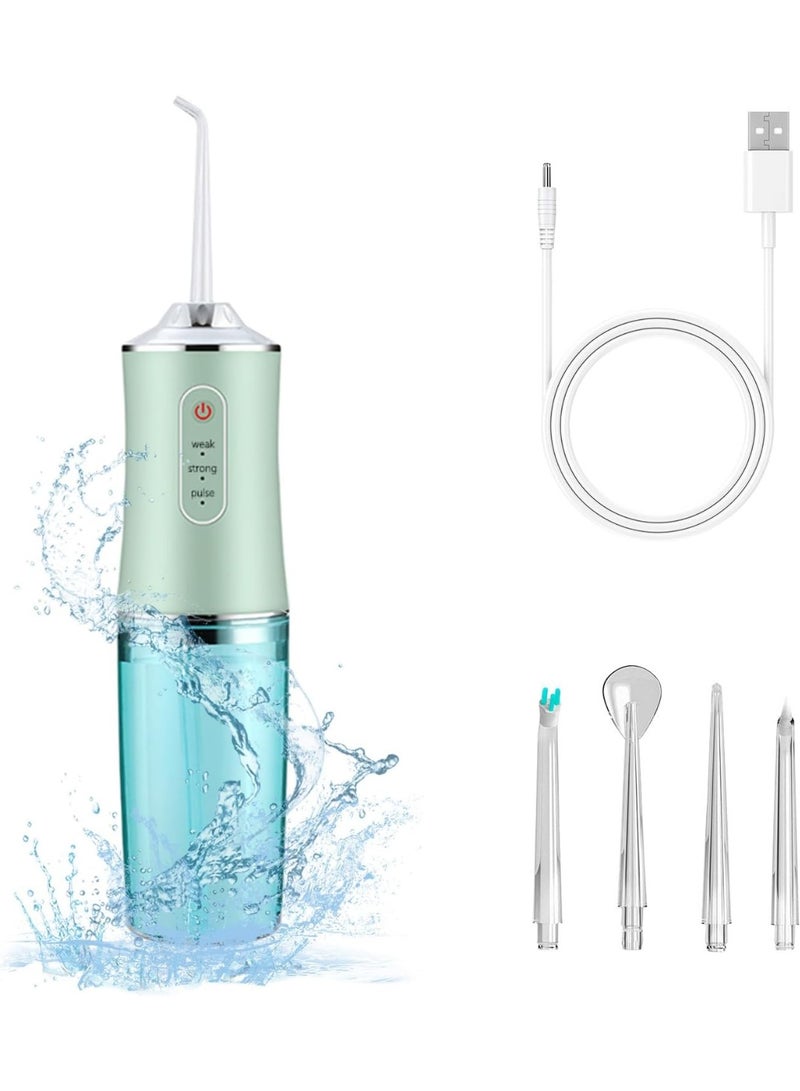 Electric Water Flosser Cordless for Teeth 3 Modes 4 Jet Tips Cleaning and Flossing Water Dental Portable Floss Irrigator Oral Water Flossed Rechargeable Tonsil Stone Travel Adults - Image 1