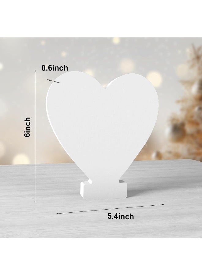 TPGP حروف خشبية TPGP - حروف غير مكتملة بحجم 6 بوصات لتزيين الجدران، شرائح قائمة لتزيين لوحات العلامات لمشاريع الحرف والمنزل (حب) - Image 2