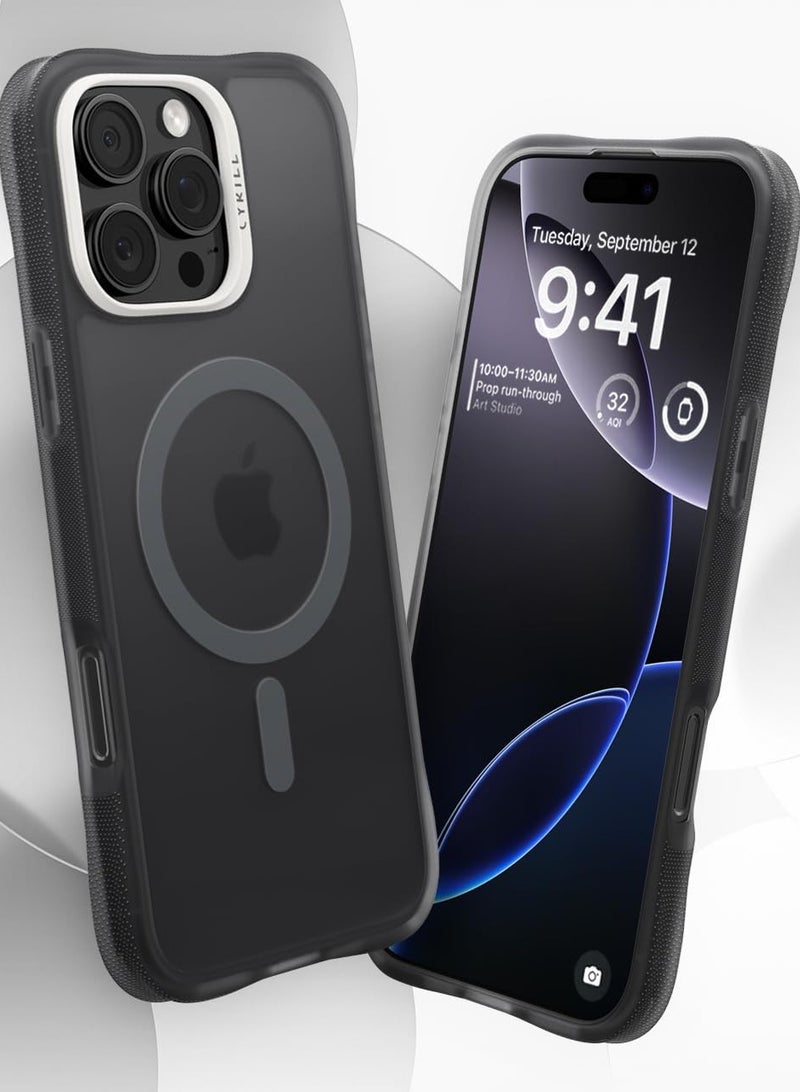 CYRILL Ultra Sheer Mag for iPhone 16 PRO Case Cover Compatible with MagSafe [Shock-Absorbent] - Space Gray - Image 2