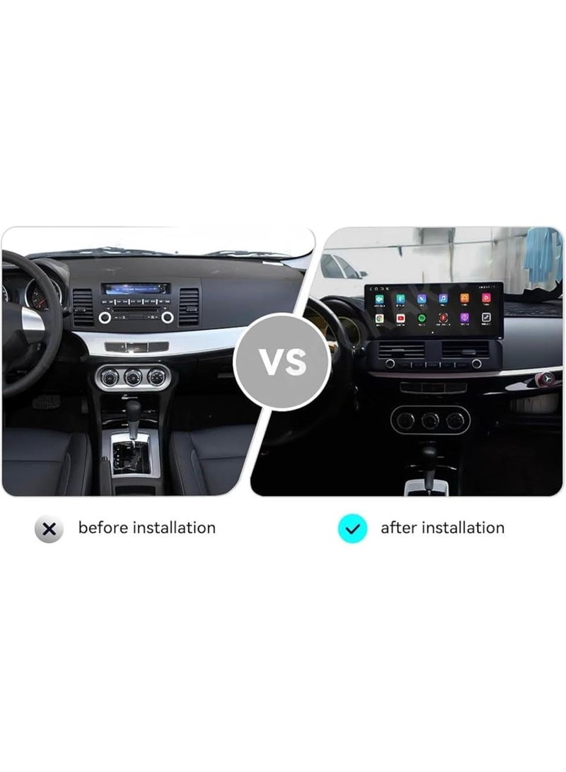 شيزا ستار نظام صوتي للسيارة يعمل بنظام أندرويد لسيارات Mitsubishi Lancer (2007–2017) - يدعم CarPlay وM-Link وWi-Fi وBluetooth والراديو ونظام تحديد المواقع (GPS) - شاشة IPS بمقاس 12.3 بوصة مع كاميرا AHD مرفقة - Image 2