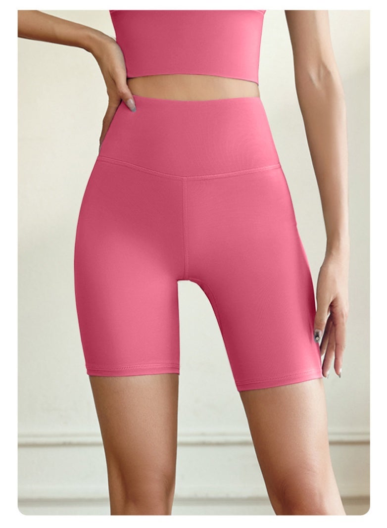 Women Sports Short Yoga Legging Shorts Squat Proof High Waist Fitness Tight Shorts Quick Drying Cycling Workout Gym Shorts - Image 2