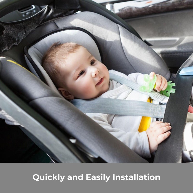 COOLBEBE New 2-in-1 Babybody Cushion for Baby Newborn Infants - Extra Soft Stroller Cushion Pads Car Seat Insert, Perfect for Carseats, Strollers, Swings, Grey - Image 2