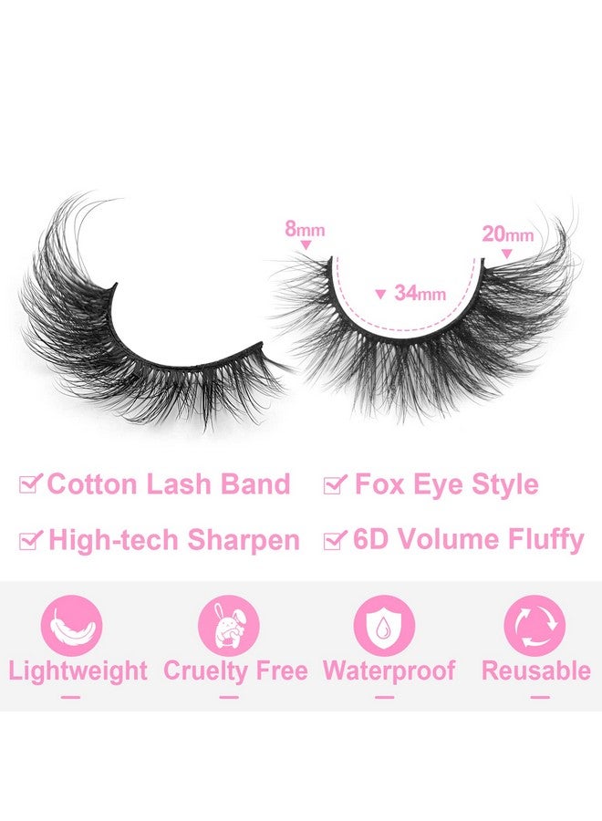 Kiromiro Shes Natural Look Fluffy Faux Mink Eyelashes Wispy Fox Eye Lashes That Look Like Extensions 3D Mink Lashes Natural Strip Lashes Pack By Kiromiro - Image 2