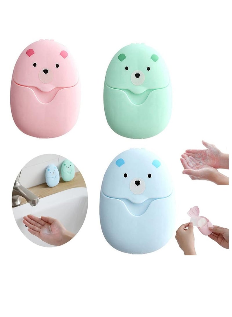 Disposable Paper Soap,3 Boxs Total 150 Sheets Mini Soap Paper Portable Hand Wash Paper Scented Soap Paper with Buckle Storage Box for Outdoor Washing Cleaning Hand Toilet Bath Travel Camping Hiking - Image 1