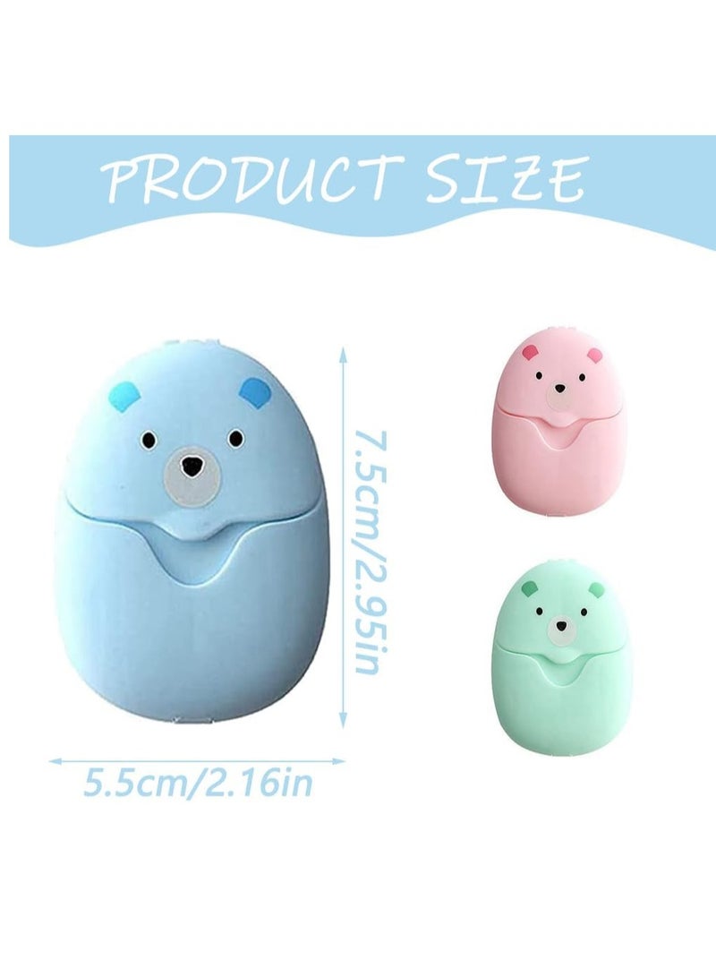 Disposable Paper Soap,3 Boxs Total 150 Sheets Mini Soap Paper Portable Hand Wash Paper Scented Soap Paper with Buckle Storage Box for Outdoor Washing Cleaning Hand Toilet Bath Travel Camping Hiking - Image 2