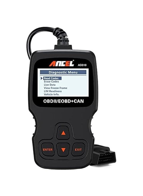 AD310 Classic Enhanced Universal OBD II Scanner Car Engine Fault Code Reader CAN Diagnostic Scan Tool, Read and Clear Error Codes for 1996 or Newer OBD2 Protocol Vehicle (Black)