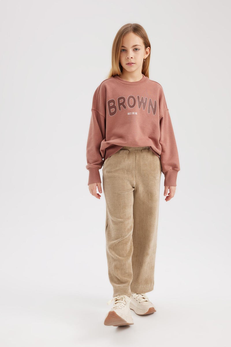 DeFacto Girl Wide Leg Velvet Sweatpants - Image 2