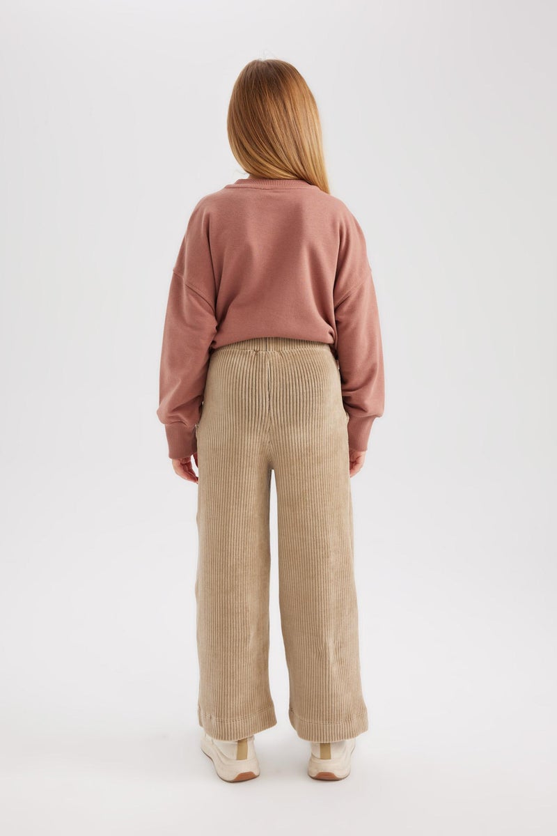 DeFacto Girl Wide Leg Velvet Sweatpants - Image 5