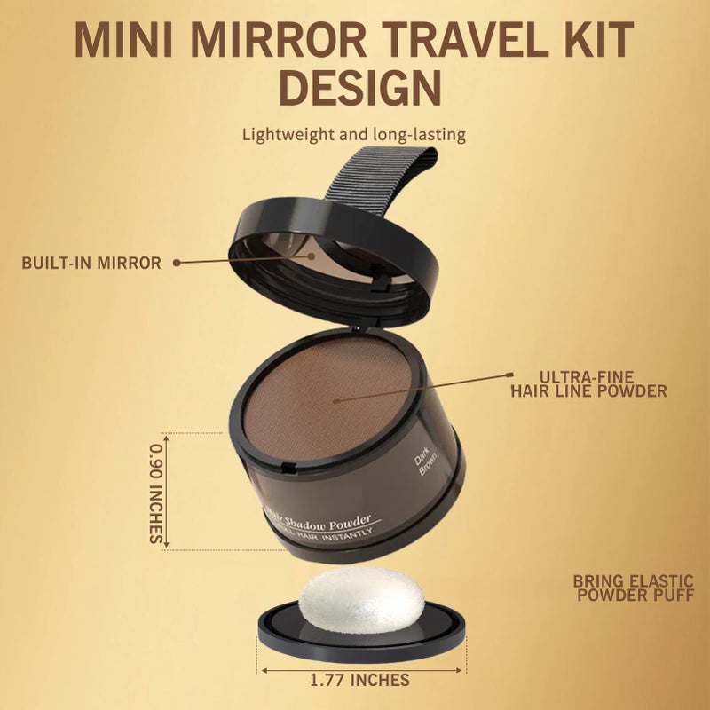 gowwim Hairline Powder (Med-Blonde) Instantly Hair Color Shadow Cover Gray Hair Root, Hair Touch-Up, Thin Hair Powder 0.14 Ounce - Image 5