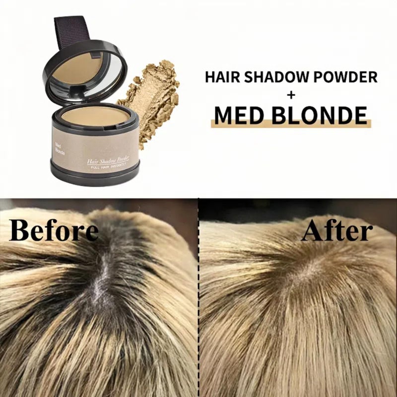 gowwim Hairline Powder (Med-Blonde) Instantly Hair Color Shadow Cover Gray Hair Root, Hair Touch-Up, Thin Hair Powder 0.14 Ounce - Image 3