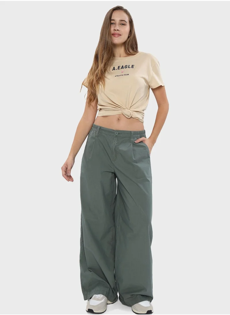Aerie High Waist Wide Leg Pants