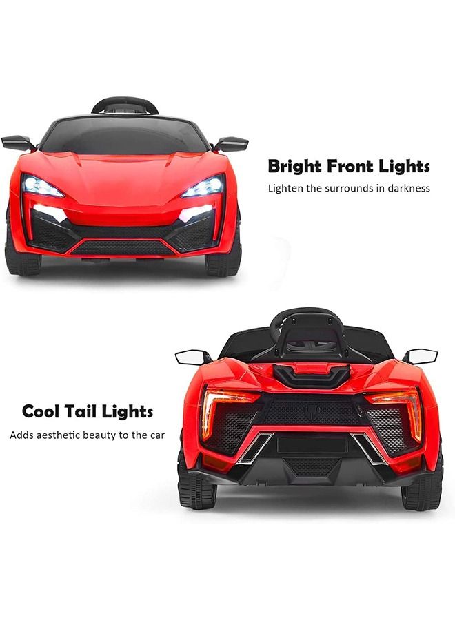 BAYBEE Tuskan Rechargeable Battery Operated Car For Kids Ride On Baby Car With Remote Music Led Light Kids Car Electric Car Battery Operated Ride On Car For Kids 2 To 6 Years Boys Girls Red - Image 5