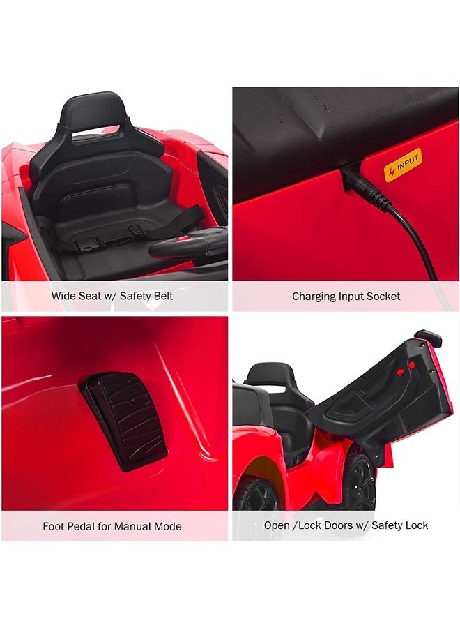 BAYBEE Tuskan Rechargeable Battery Operated Car For Kids Ride On Baby Car With Remote Music Led Light Kids Car Electric Car Battery Operated Ride On Car For Kids 2 To 6 Years Boys Girls Red - Image 4