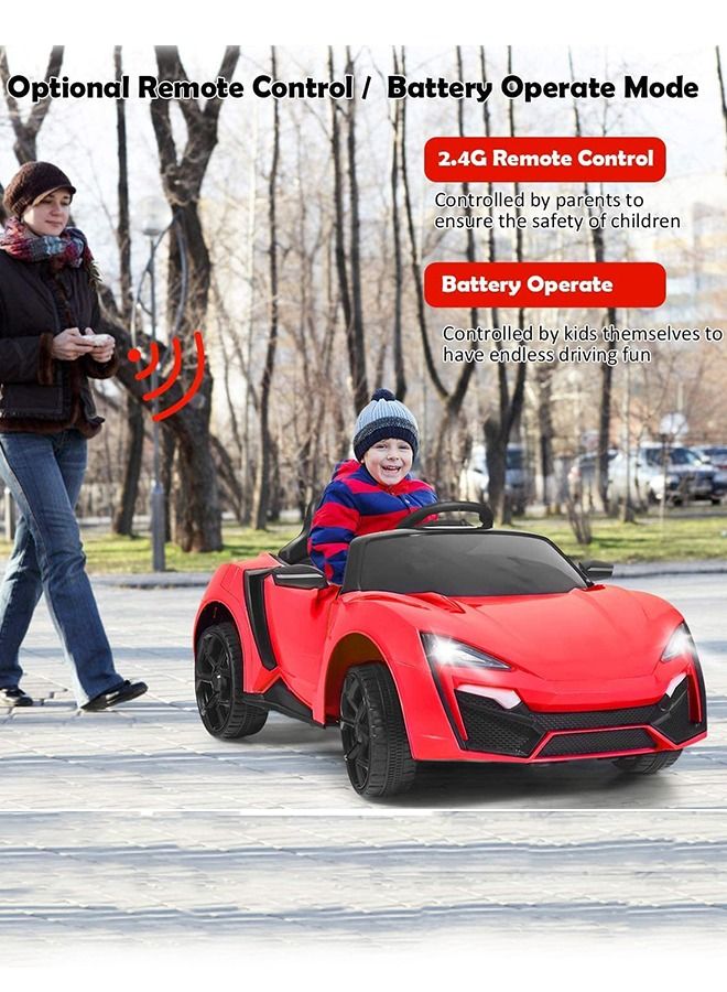 BAYBEE Tuskan Rechargeable Battery Operated Car For Kids Ride On Baby Car With Remote Music Led Light Kids Car Electric Car Battery Operated Ride On Car For Kids 2 To 6 Years Boys Girls Red - Image 2