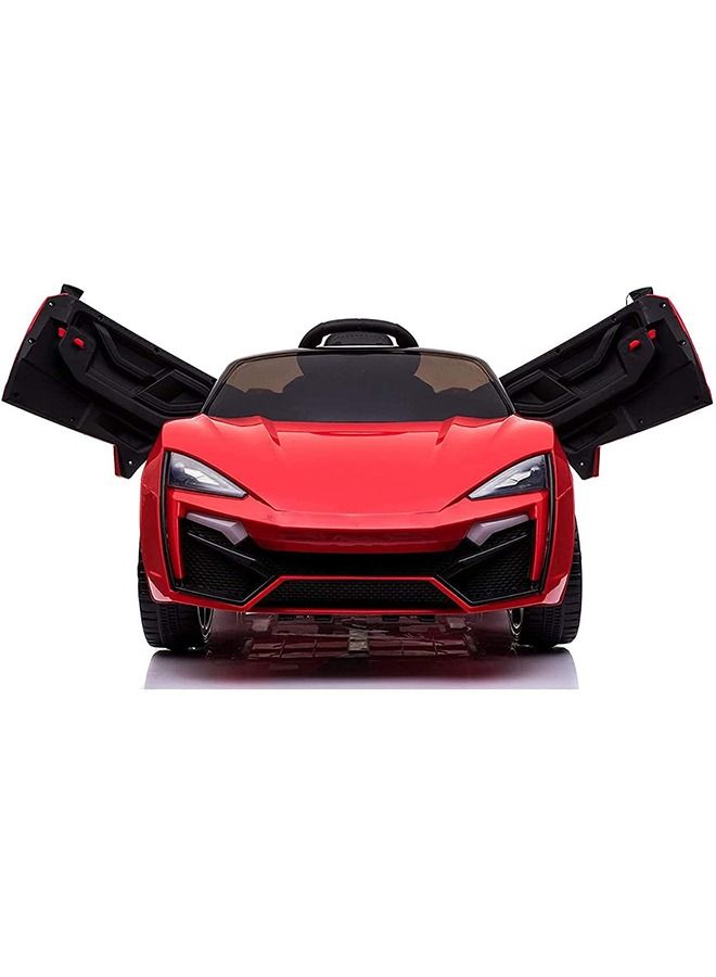 BAYBEE Tuskan Rechargeable Battery Operated Car For Kids Ride On Baby Car With Remote Music Led Light Kids Car Electric Car Battery Operated Ride On Car For Kids 2 To 6 Years Boys Girls Red - Image 1