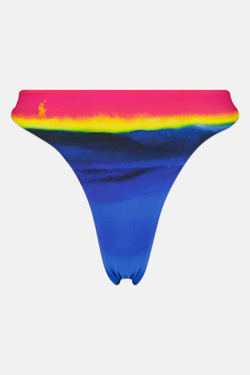 POLO RALPH LAUREN Women Ombre Pull On Bikini Bottom, Blue Combo  - Image 1