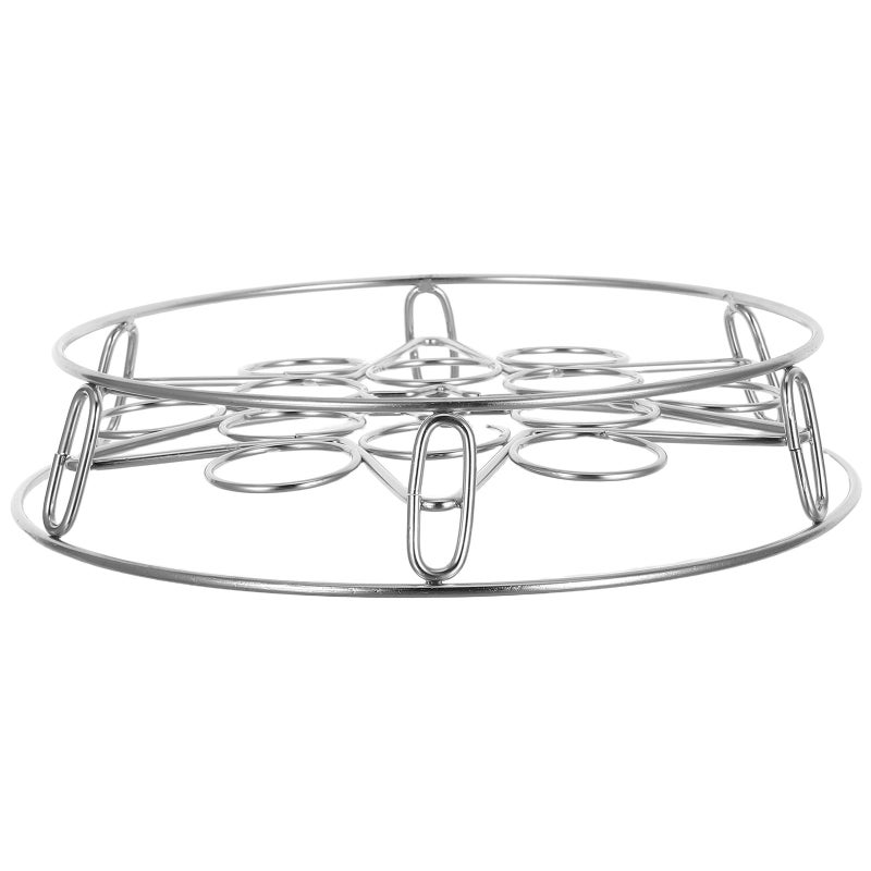 Stainless Steel Stackable Egg Steaming Rack 13 Holes Round Footed Steamer Basket For Instant Pot - Image 2