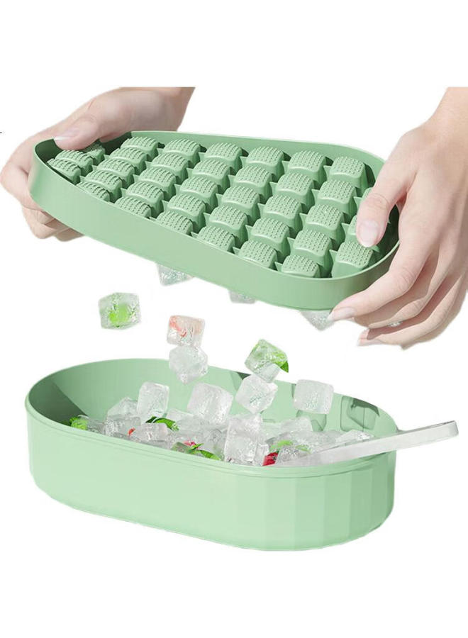 All-round Ice Cube Mold, Ice Tray, Ice Box, Ice Cube Container, Ice Making Box, Silicone Ice Cream Mold With Lid, 2 Layers, 72 Grids, With Ice Scoop - Image 3