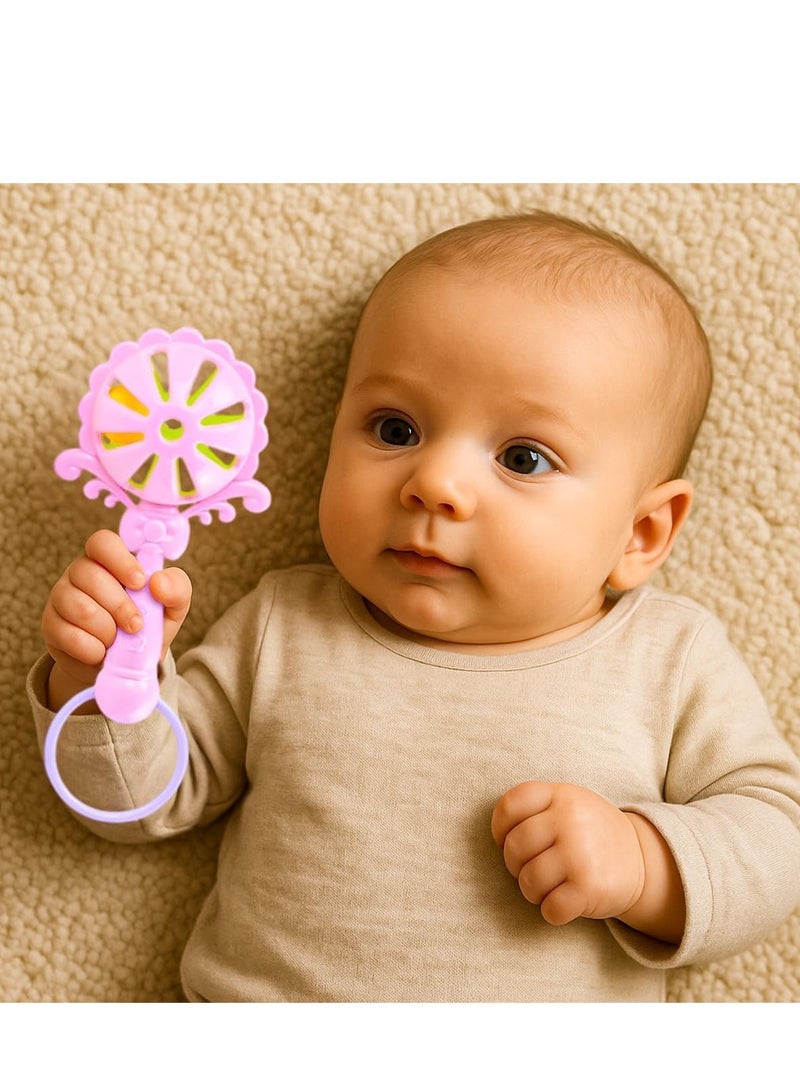 مجموعة خشخيشة للأطفال مكونة من 7 قطع من المطاط الناعم الحسي للاطفال الرضع وحديثي الولادة لون (أصفر) - Image 2