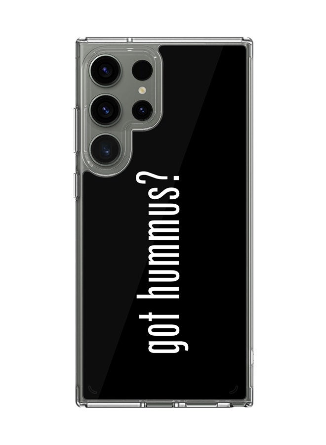 Stylizedd Classic Clear Case for Samsung Galaxy S24 Ultra , Hybrid Soft Case Flexible Edges Anti Drop TPU PC Gel Thin Transparent Cover - Got Hummus? - Image 1