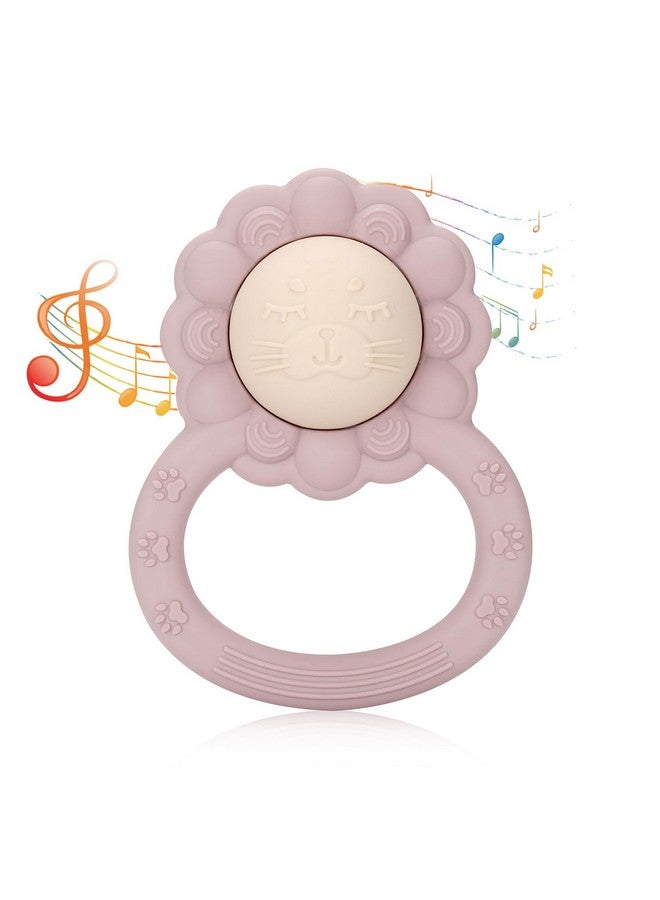 Socub Silicone Baby Shake Rattle Toy for Babies 3-6, 12, 18 Months Infants, Silicone Teething Toy with Rattle | Hand Baby Teether Toy for Babies, BPA Free(Dusty Lilac) - Image 1