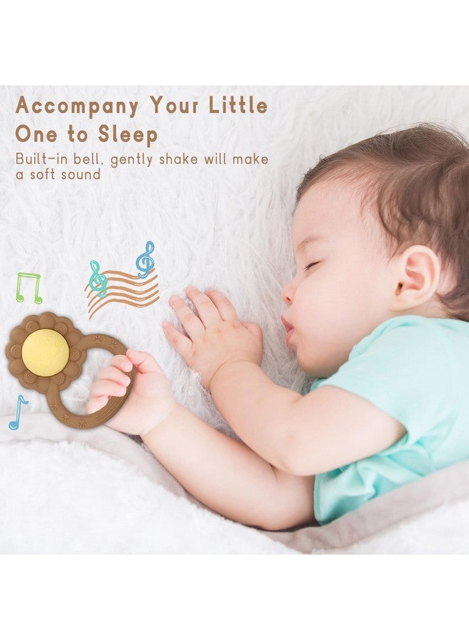 Socub Silicone Baby Shake Rattle Toy for Babies 3-6, 12, 18 Months Infants, Silicone Teething Toy with Rattle | Hand Baby Teether Toy for Babies, BPA Free(Dusty Lilac) - Image 3