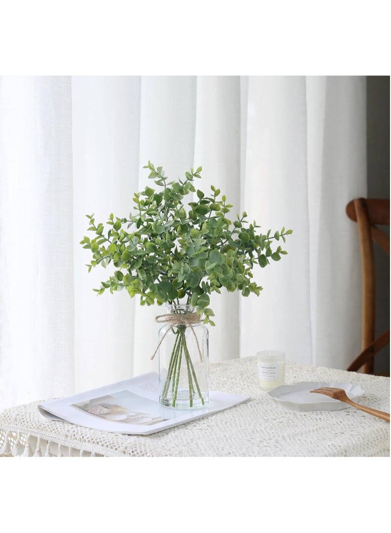 Used For Shelves, Office Desks, Bathrooms, Farmhouse Rooms, Coffee Tables, And Home Decor. Eucalyptus Simulation Flower With Vase Bonsai - Image 3