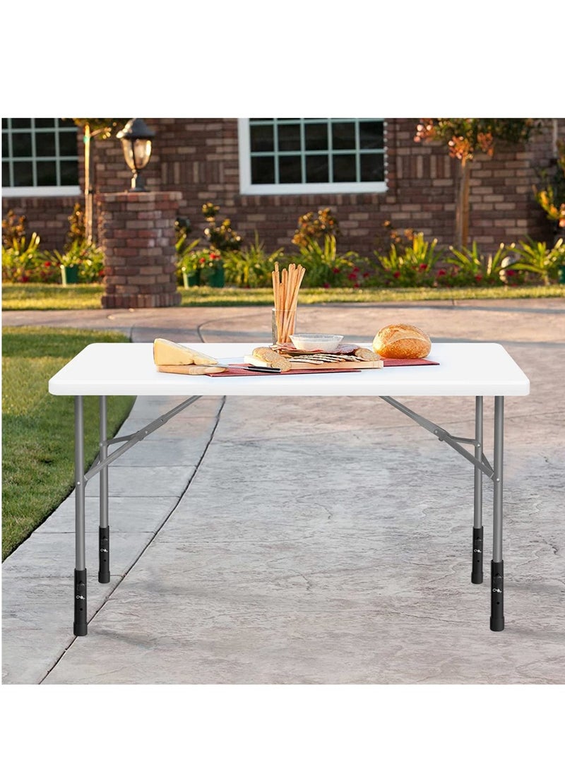 SYOSI - Table Leg Extenders for Folding Tables, 4 Pack Folding Table Leg Risers Table Height Extenders, Metal Table Leg Extensions for Straight and Bent Legs for Improving Your Back Pain - Image 1