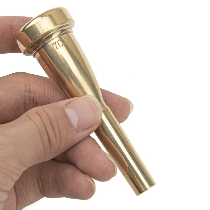 Yootones 1Pcs Yootones Metal Gold Plated Trumpet Mouthpiece Compatible with Trumpet Accessories Parts (7C) - Image 5