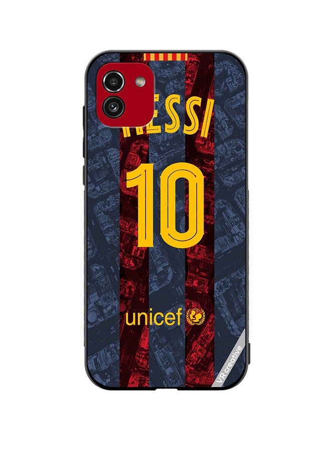 VR CREATIVE Protective Case Cover For Samsung Galaxy A03 Messi Design Multicolour - Image 1