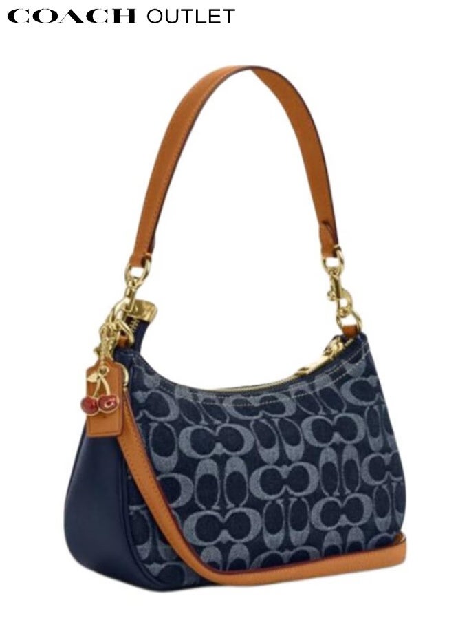 coachoutlet COACH Outlet Classic TERI Shoulder Bag Denim Blue - Image 2