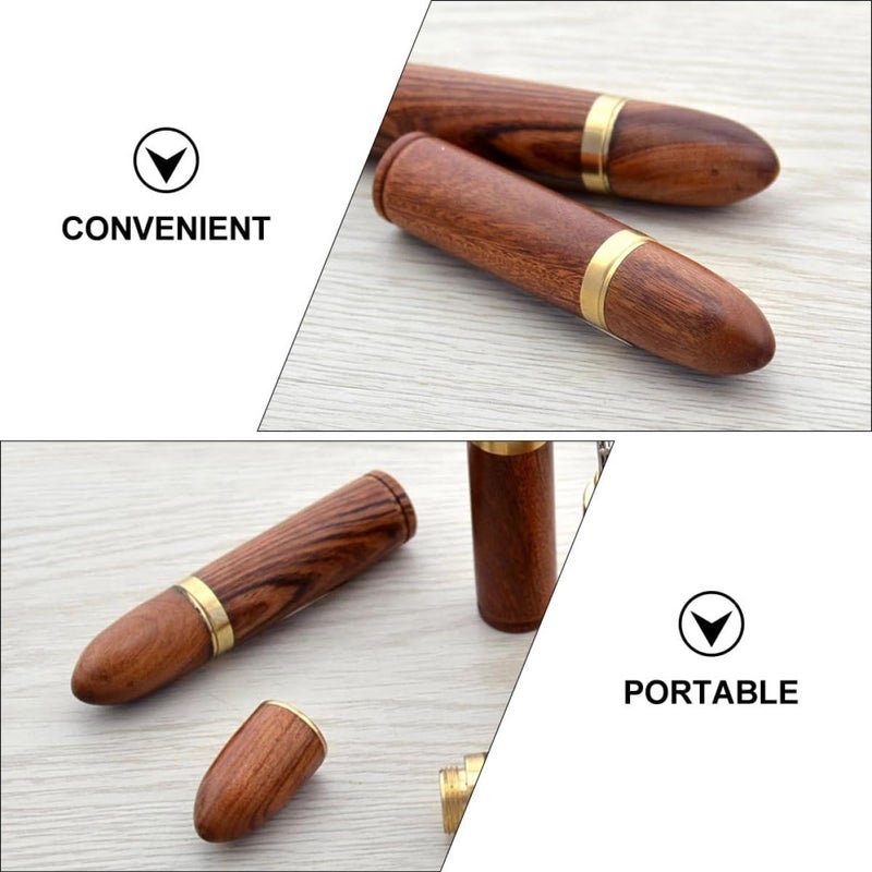 DRESSOOS 4pcs Portable Wooden Sewing Needle Box Storage Tube DIY Sewing Holder Kit for Travel and Craft Organization - Image 3