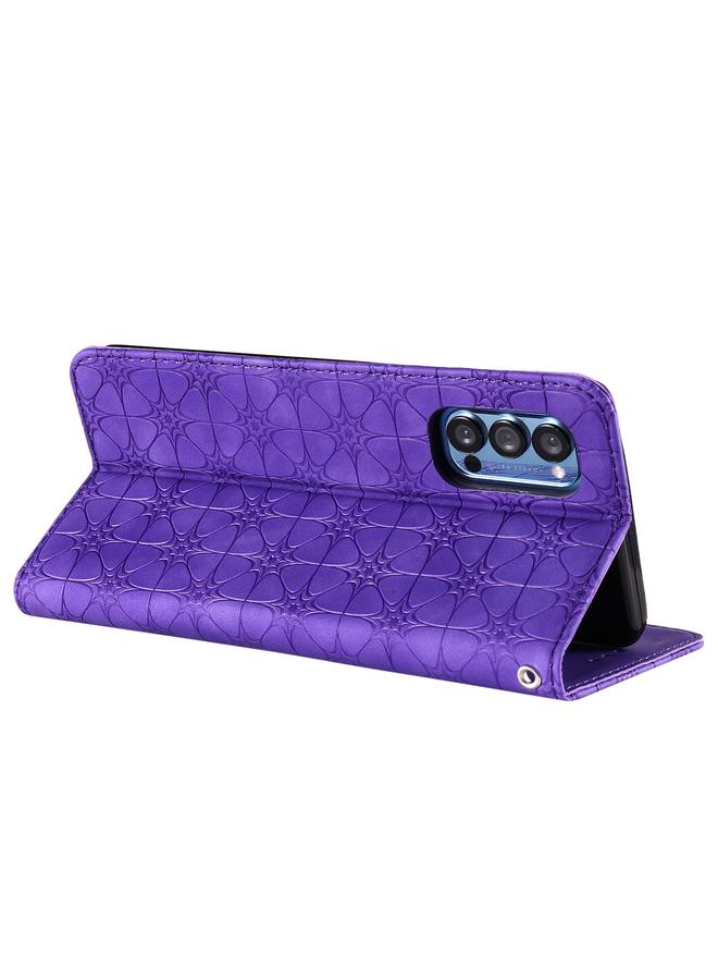 S-TOP Case For OPPO Reno4 Pro 5G Lucky Flowers Embossing Pattern Magnetic Horizontal Flip Leather Case with Holder & Card Slots - Image 5