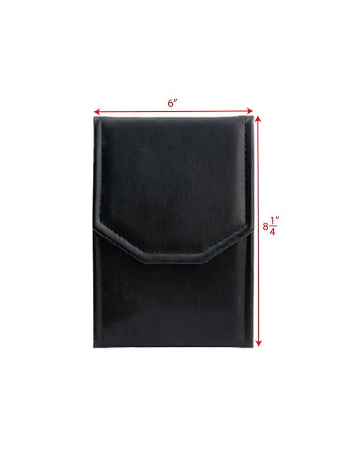 Mooca Black Leatherette Travel Jewelry Organizer Necklace Storage Carrying Case Jewelry Display Case Necklace Folder - Image 2