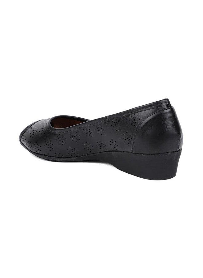 Bata Womens Sarina Peeptoe Ballerinas, (6516041), 4 Black - Image 2