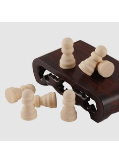 EXCEART EXCEART Wooden Chess Pieces Only, 50pcs Blank Wood Chess Pieces to Paint Unfinished Wooden Peg Dolls for Chess Board Arts Crafts  - Image 2