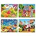 SYNARRY Wooden Jigsaw Puzzles for Kids Age 35 Year Old 4 Pack 2440 Pieces Preschool Educational Learning Toys Gift Set for Children Easter Basket Stuffers Gifts for Kids - Image 3