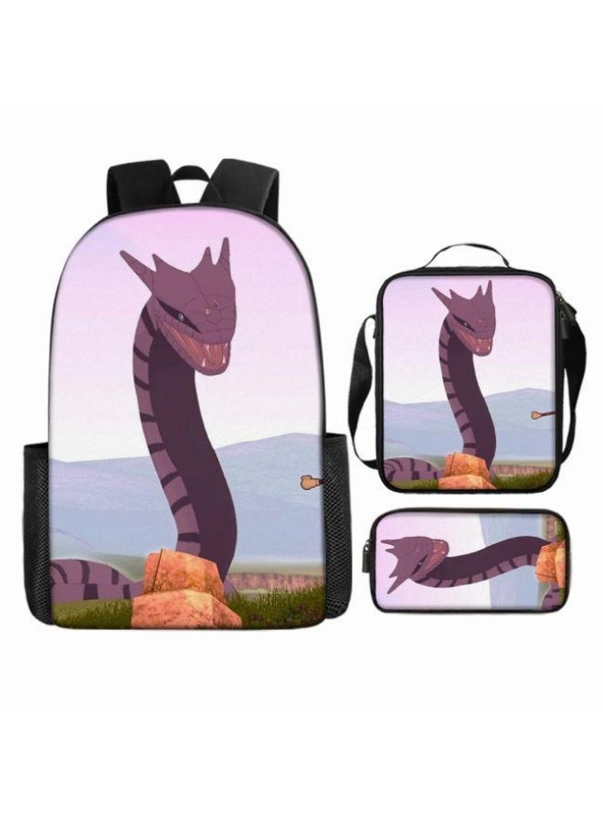 عام حقيبة ظهر مطبوعة بالرسوم المتحركة + حقيبة يد + مجموعة حقيبة قلم، مجموعة حقيبة عملية من ثلاث قطع (يتوفر الطلاب والأطفال والأصدقاء وتسلق الجبال وما إلى ذلك) - 86 - Image 4