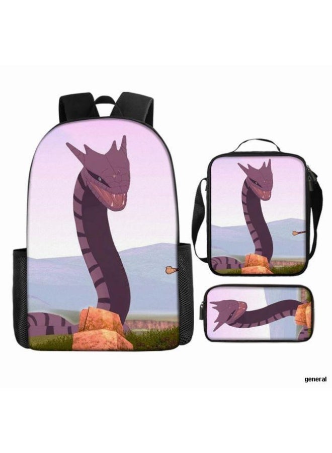 عام حقيبة ظهر مطبوعة بالرسوم المتحركة + حقيبة يد + مجموعة حقيبة قلم، مجموعة حقيبة عملية من ثلاث قطع (يتوفر الطلاب والأطفال والأصدقاء وتسلق الجبال وما إلى ذلك) - 86 - Image 1