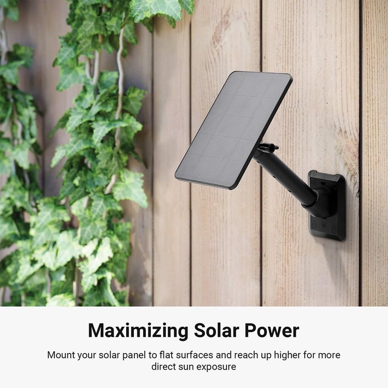 Holicfun Universal Solar Panel Wall Mount for Ring, Eufy, Arlo, Wyze, Reolink Solar Panels and More, Extended Mounting Arm, Multi-Angle Adjustable (White) - Image 3