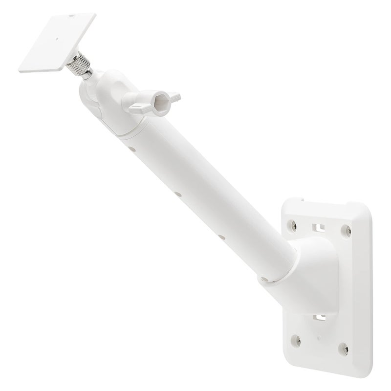Holicfun Universal Solar Panel Wall Mount for Ring, Eufy, Arlo, Wyze, Reolink Solar Panels and More, Extended Mounting Arm, Multi-Angle Adjustable (White) - Image 1