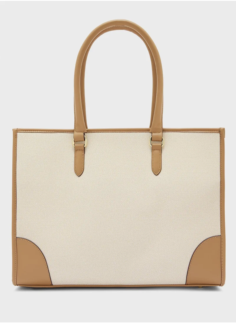 خزانة Contrast Color Large Tote Bag