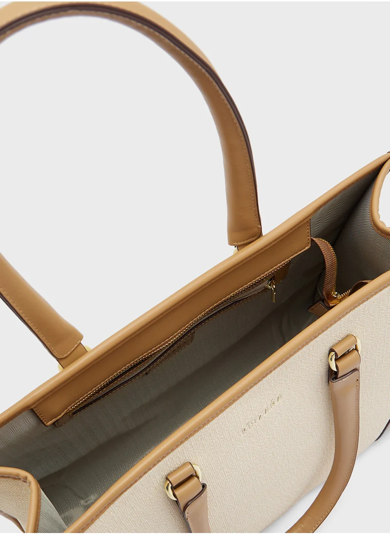 خزانة Contrast Color Large Tote Bag