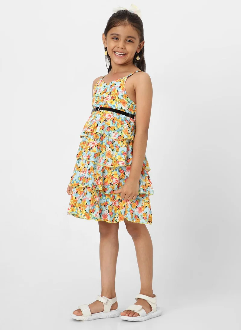 نوتيناتي فستان طبقات بنقشة الزهور