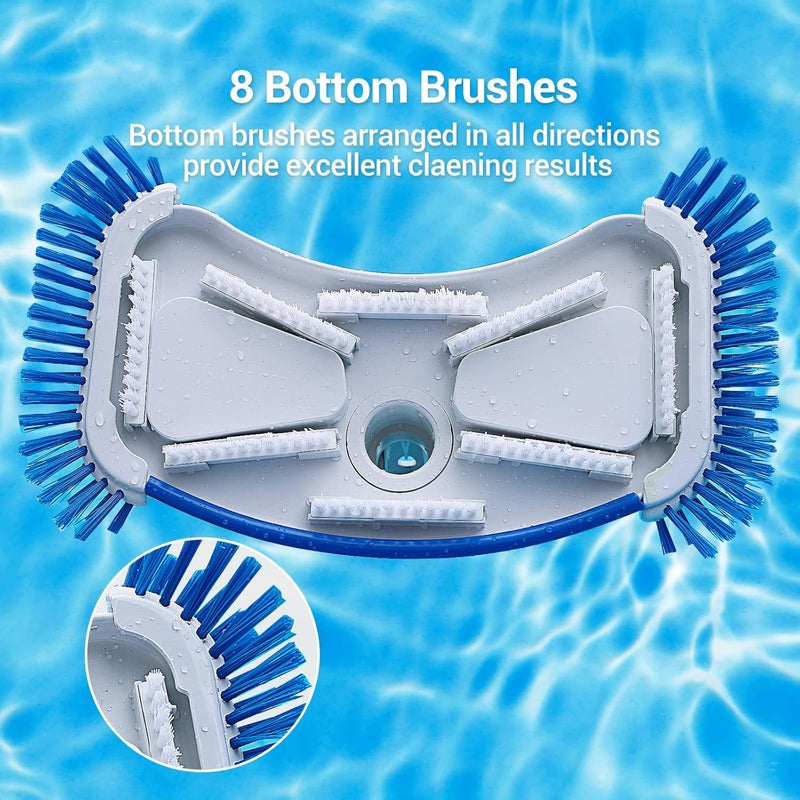 Aiper 4 in 1 Swimming Pool Cleaning Kit, Pool Brush, Pool Vacuum Head, Skimmer Leaf Net, Pool Dispenser, Perfect for Above-Ground/In-ground Pools, Fountains, Walls, Tiles & Floors (Pole NOT Included) - Image 3